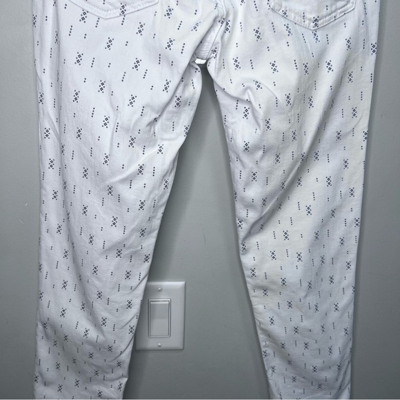 AG Adriano Goldschmied Stilt Cigarette Crop Jean Mosaic Print Optic White  Sz 27 - Picture 9 of 16